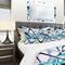 Designart 'Blue and Silver Helix' Modern & Contemporary Bedding Set - Duvet Cover & Shams